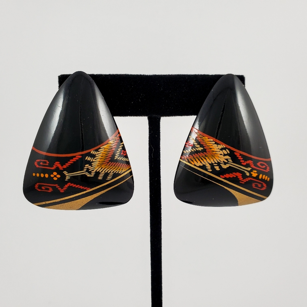 TRUE VINTAGE Boho Tribal Statement Earrings